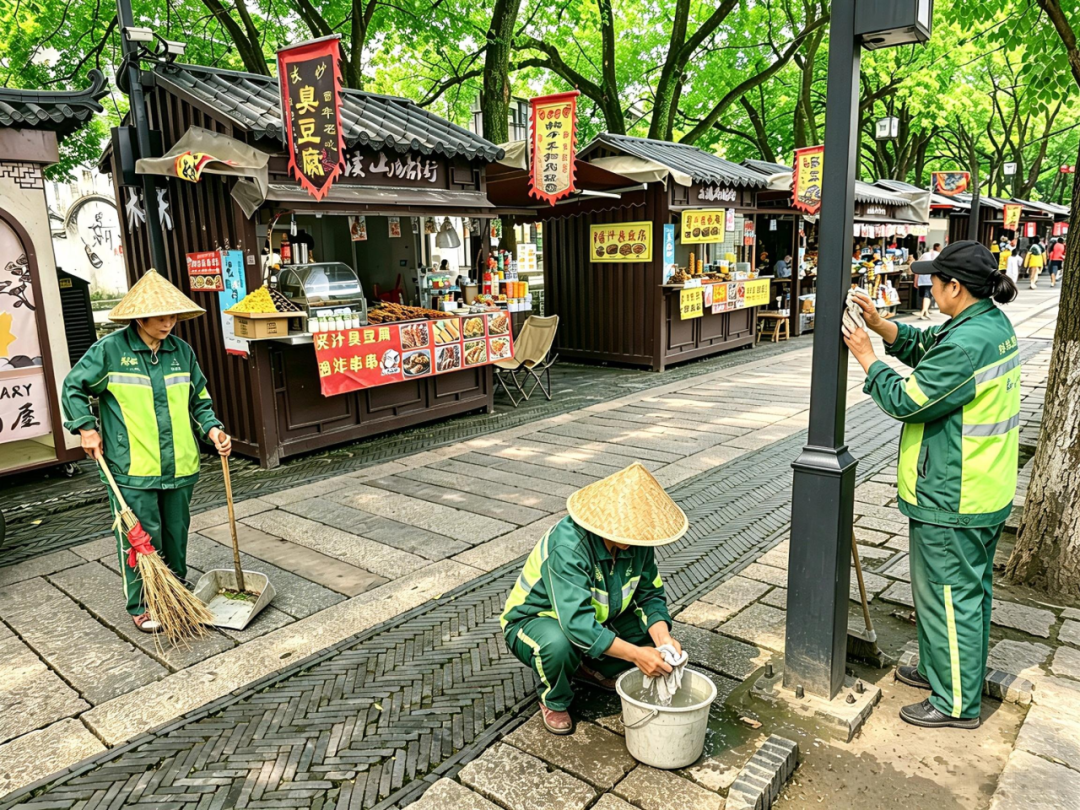 央视聚焦木渎古镇|鸿灌环境匠心保洁护航千年江南古韵(图5)