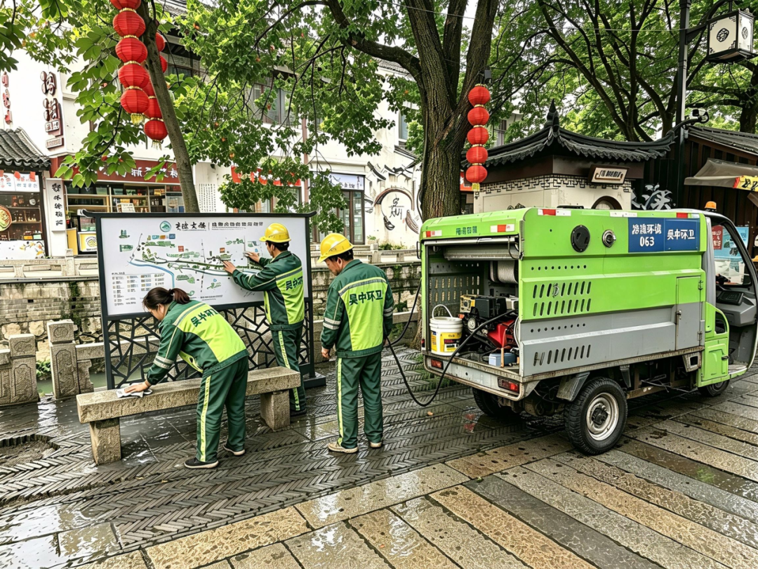 央视聚焦木渎古镇|鸿灌环境匠心保洁护航千年江南古韵(图6)